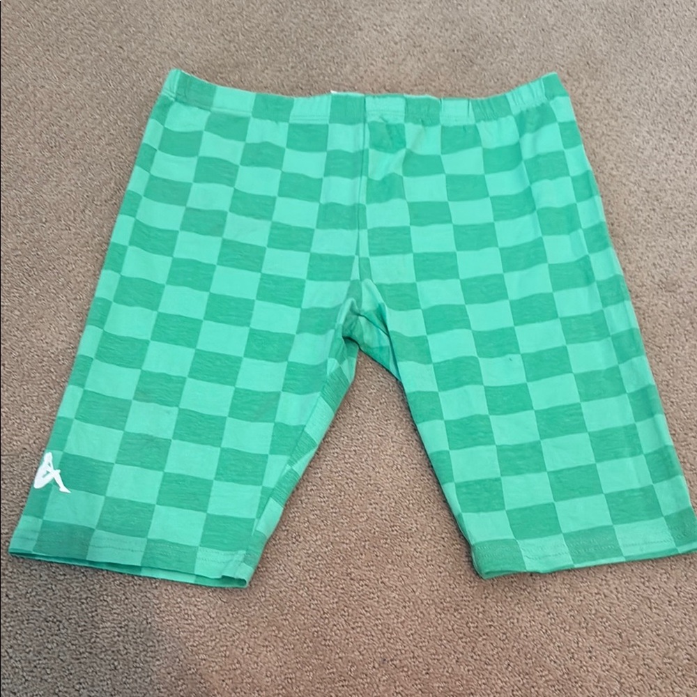 NWT XS Kappa Mint Checkered Skin Fit Shorts
